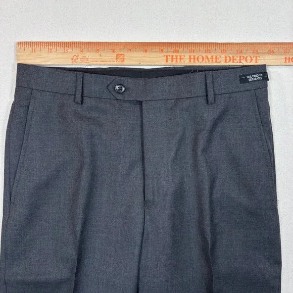 Jos A Bank Traveler Tailored Fit Classic Gray Wool Dress Pants Mens 31x28 NWT - Picture 5 of 11